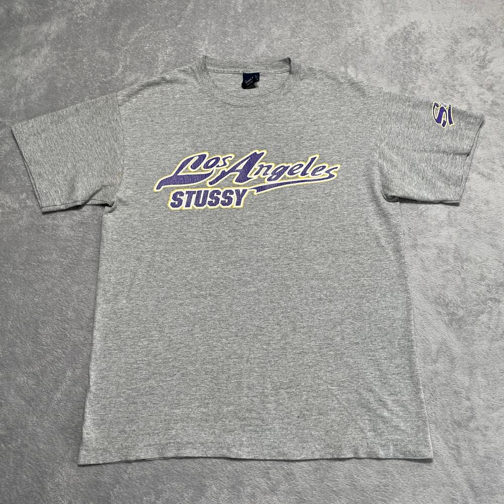 Stussy Shirt Mens Large Vintage Single Stitch Lakers Los Angeles 22